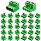 DaFuRui 15 Pairs 4 Pin 5.08mm PCB Mount Phoenix Type Connector with Plug