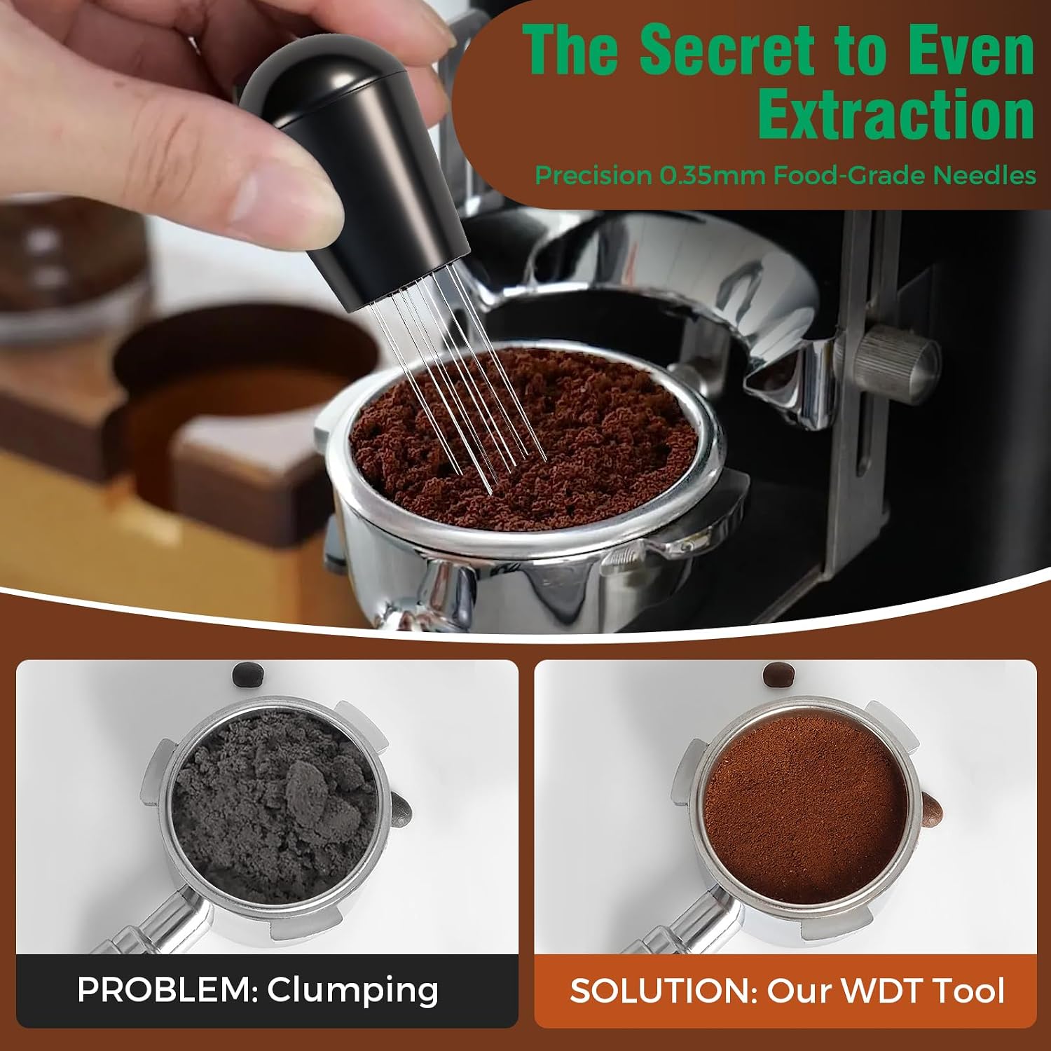 51mm Espresso Accessories Kit, Distributor, WDT, Tamper, Funnel