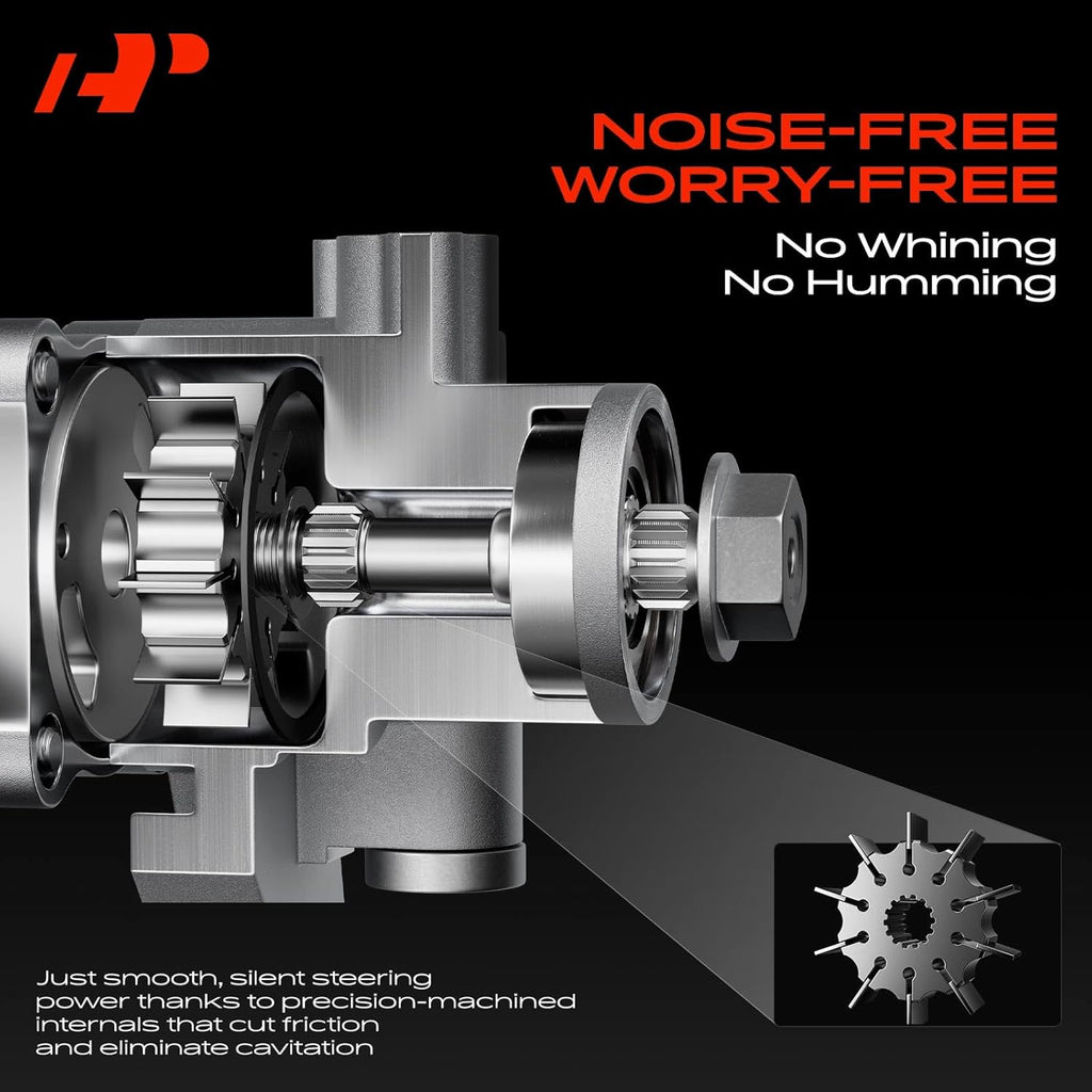 A-Premium Power Steering Pump with Pulley Compatible with Ford