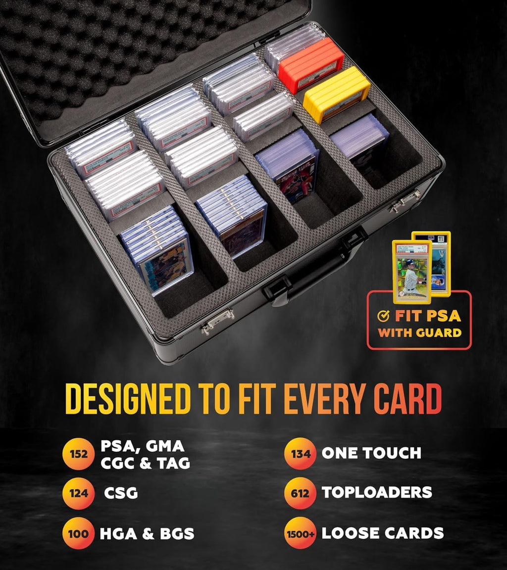 SLAB ARMOR 4 Row Graded Card Storage Box PSA Slab Case For Graded cards Hold 160+ Slabs Graded Card Case PSA Graded