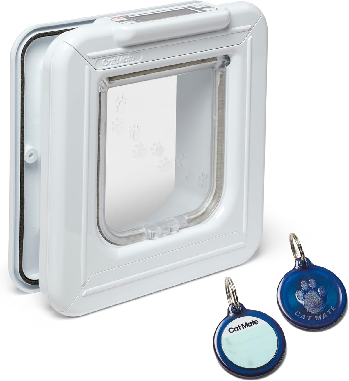 Elite I.D. Disc Cat Flap with Timer Control, White