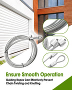 #41 20 ft Roller Chain with 2 Connecting Links and Cable for Gate Openers
