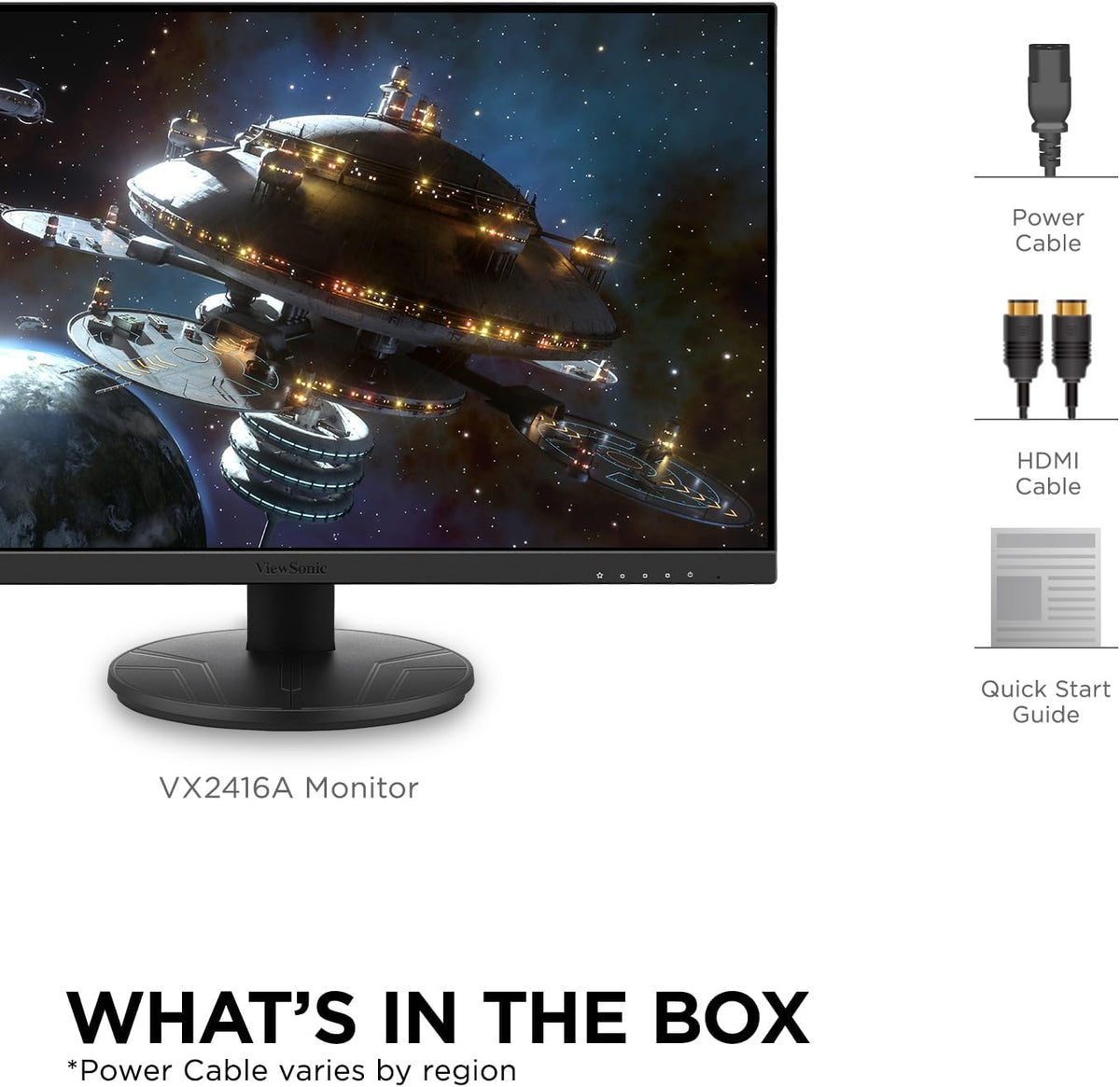 VX2416A 24 Inch 1080p Gaming Monitor, IPS Display with 120Hz and 1ms for Smooth Home Entertainment, Eye Care