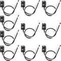 10PCS Trailer Light 2 Wire Pigtail Harness 10" Long, 2 Pin Trailer Light Connector Fits with 2" and 2.5" Side