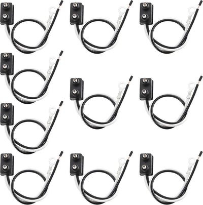 10PCS Trailer Light 2 Wire Pigtail Harness 10" Long, 2 Pin Trailer Light Connector Fits with 2" and 2.5" Side
