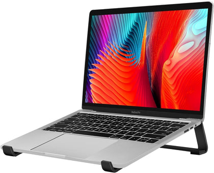 Aluminum Laptop Stand for Desk - Cooling Ergonomic Design - Fits MacBook Air Pro/DELL/HP/Lenovo/ThinkPad/Alienware