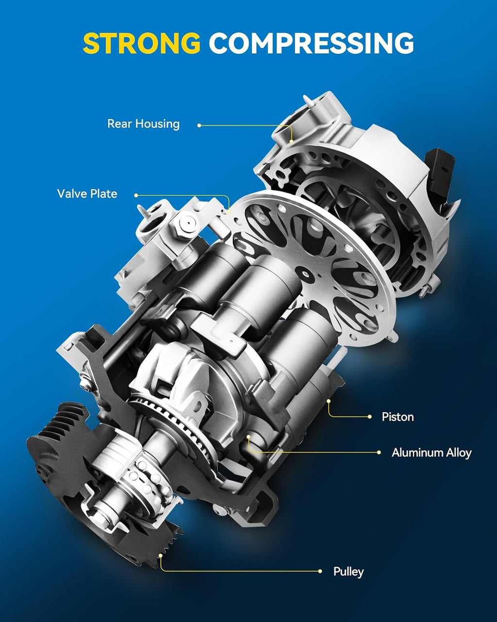 PHILTOP NEW AC Compressor for Buick Regal 1996-2004 3.8L