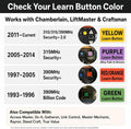 Garage Door Opener Keypad Compatible with Liftmaster Chamberlain Craftsman Opener with Purple Yellow Red Orange Green