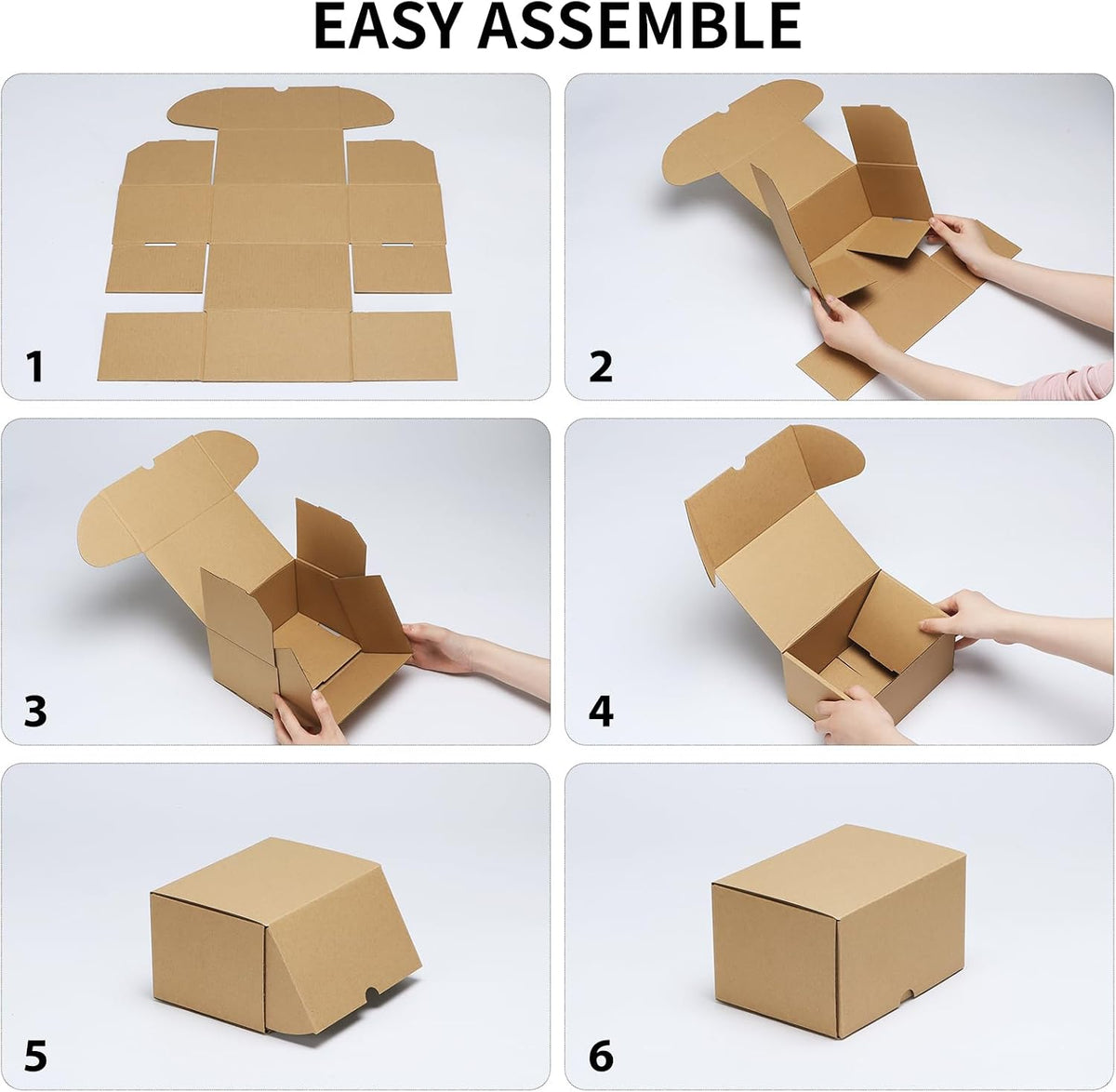 12x9x6 Shipping Boxes Set of 15, Brown Corrugated Cardboard Mailer Box for Packing, Mailing, Business