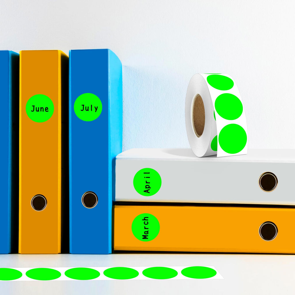 4 Rolls 4000PCS 1 inch Round Color Coding Circle Dot Labels, Color- Coding Label Sticker for Home Office Classroom