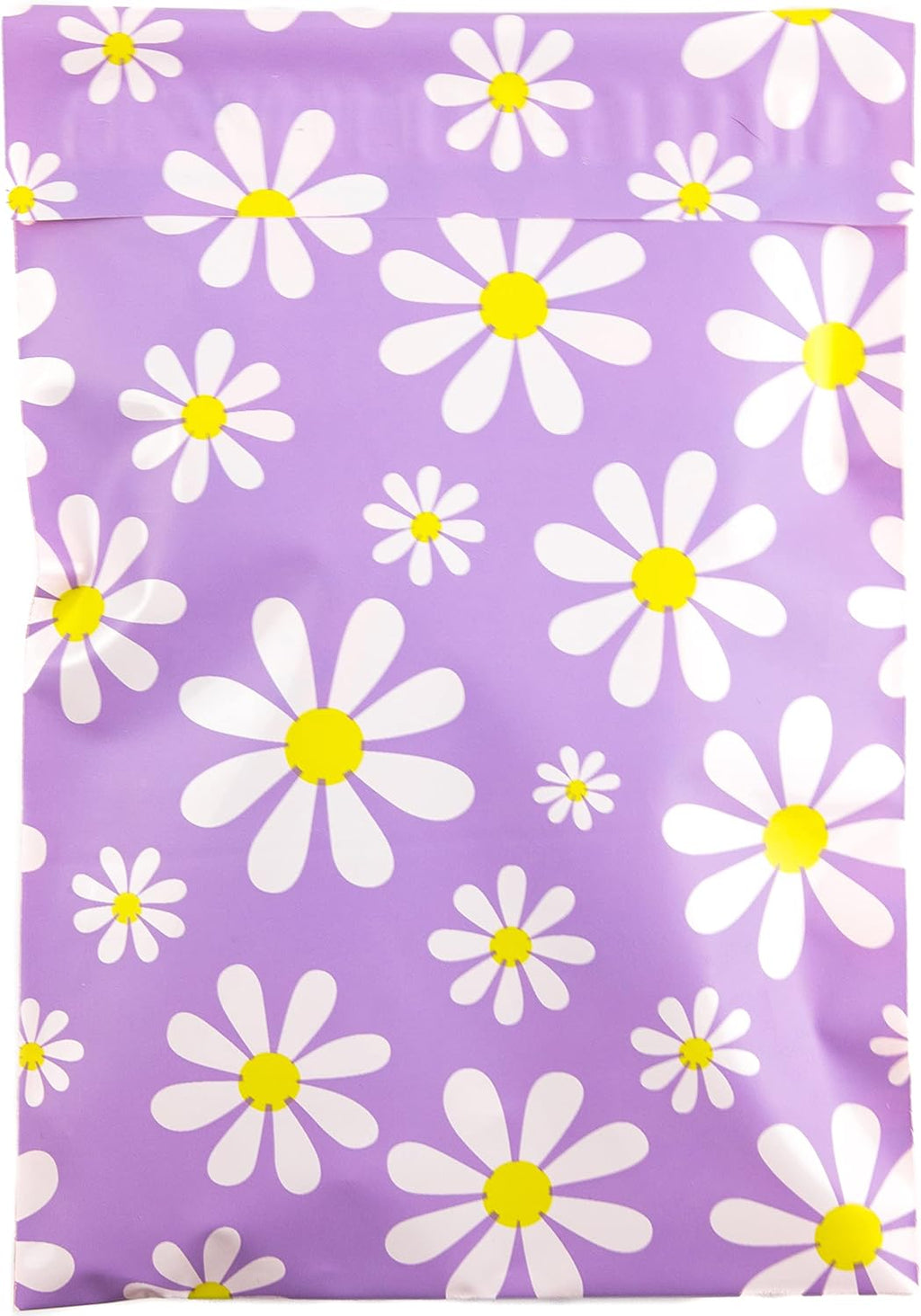 100 Small Poly Mailers 6x9 -Purple Daisies- Mailing Bags