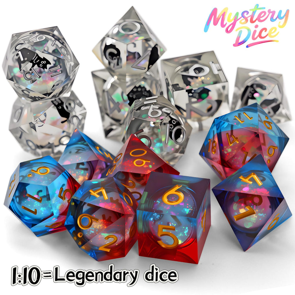 Mystery Dice Set, RPG Dice Set of 7 Polyhedral Dice