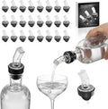 Screened Liquor Bottle Pourers, Built-in Filter Spout, 24 Pack