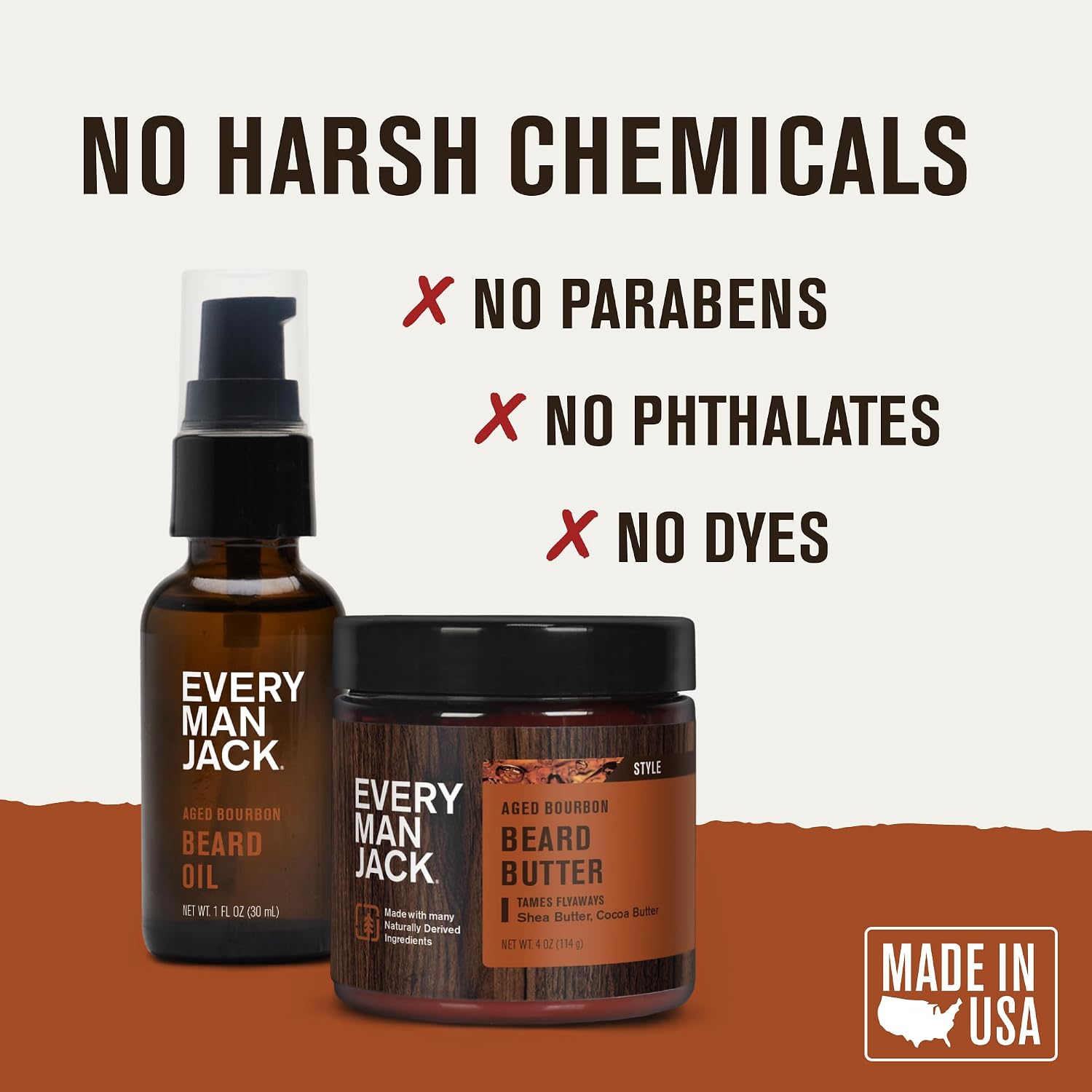 Hydrating Beard Oil & Butter for Men, Aged Bourbon | Condition, Soften & Style Dry Beard & Scruff, Naturally Derived