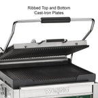 Panini Press with 14.5" x 11" Cooking Surface & Ribbed Plates