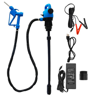 Electric Drum Pump, 55 Gallon Drum Pump 120V AC/12V DC, 5 GPM Flow Rate
