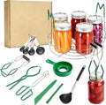 Canning Supplies Starter Kit,Canning Tools Set-9 Piece with Rack,Funnel, Ladle, Measuring Spoons,Jar Lifter, Bubble