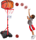Kids Basketball Hoop for 3 4 5 6 Year Old Stand Adjustable Height 3.5ft-5.3ft Toddler Boy Basketball Hoop Indoor Mini