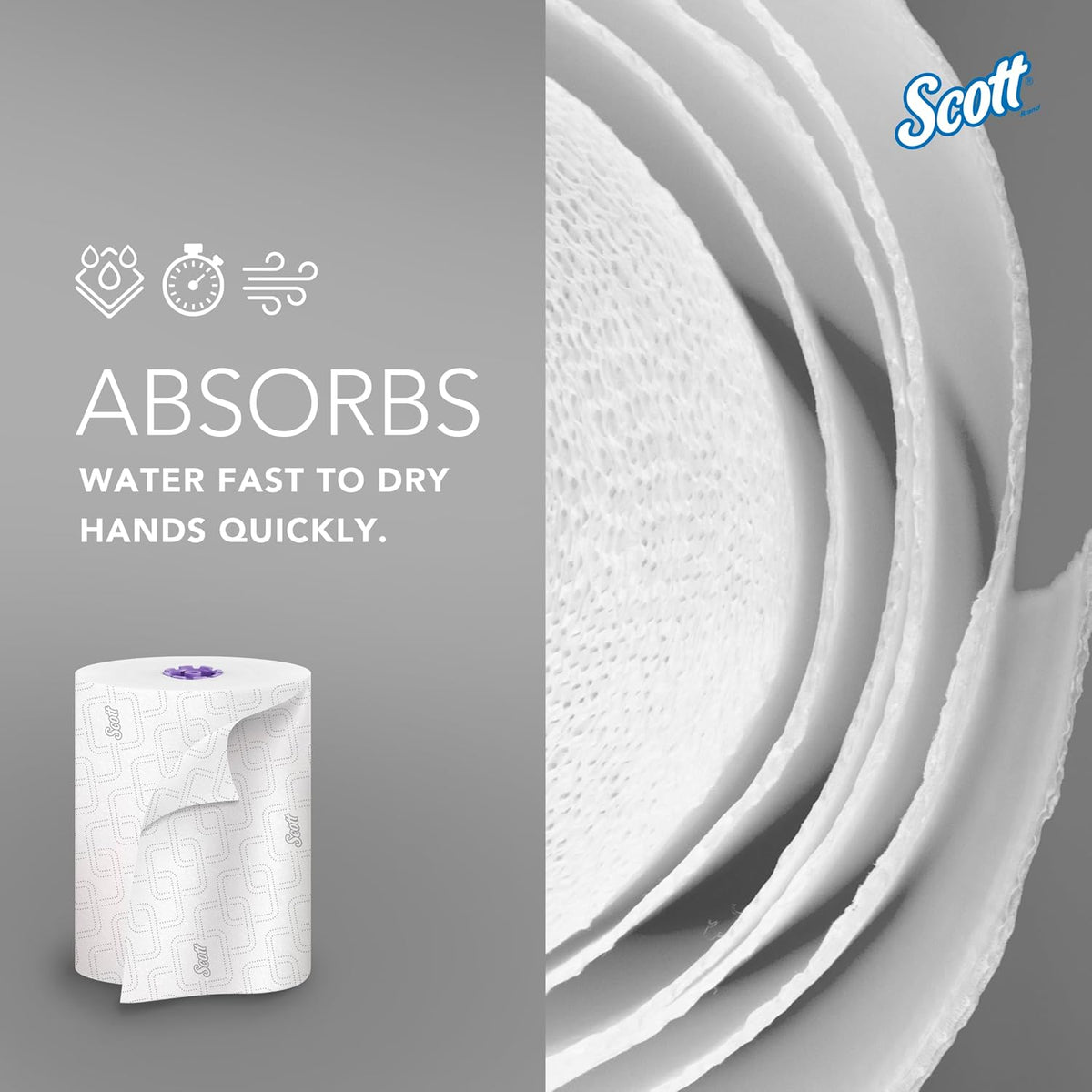 Hard Roll Paper Towels, Bulk, 6 Rolls x 950' (02001)