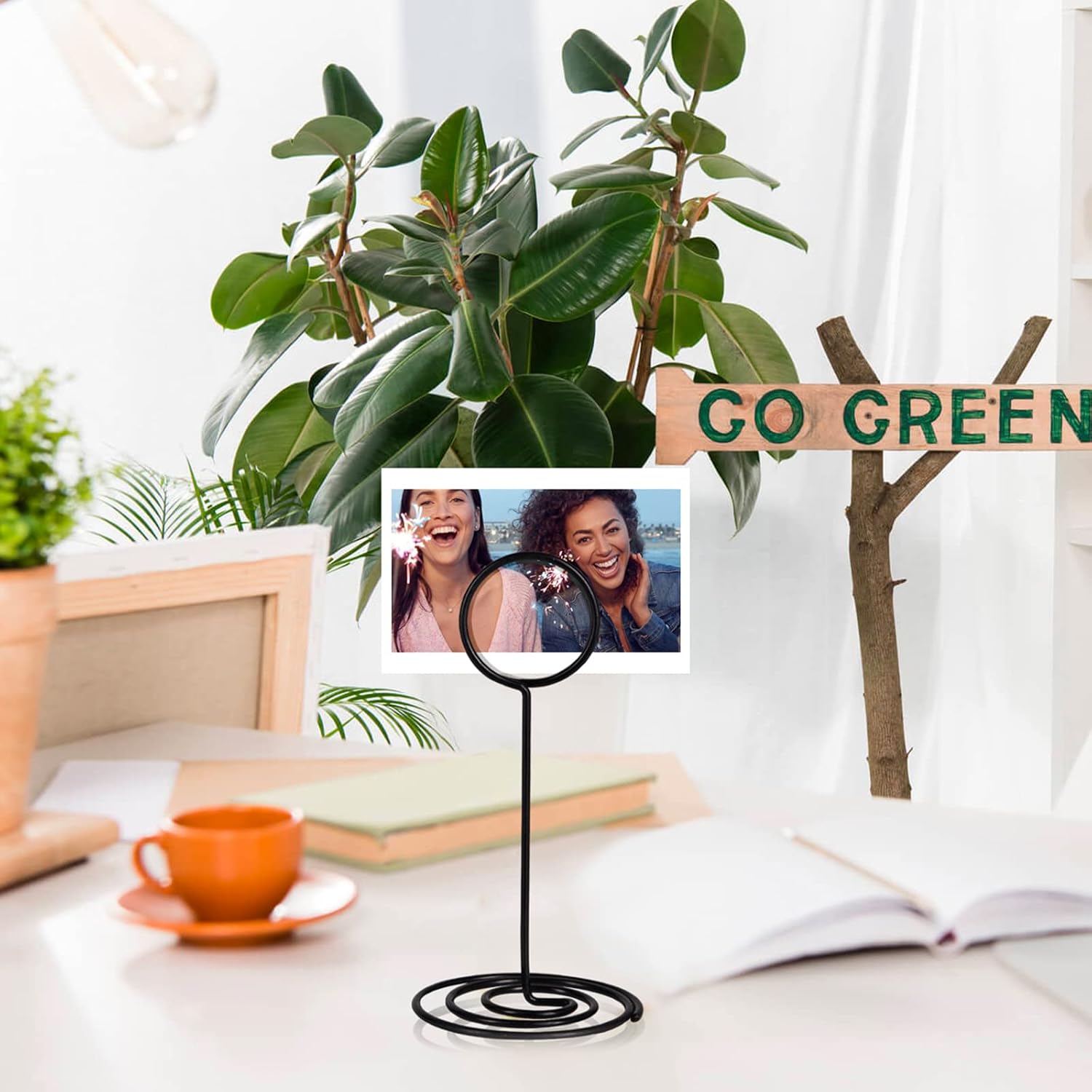 Table Number Holders, Simple Sign Stand Place Card Holder, Delicate Name Reusable Picture Memo Note Holder for