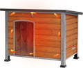 Dog House Outdoor & Indoor Wooden Dog Kennel for Winter with Raised Feet Weatherproof for Small & Medium & Large