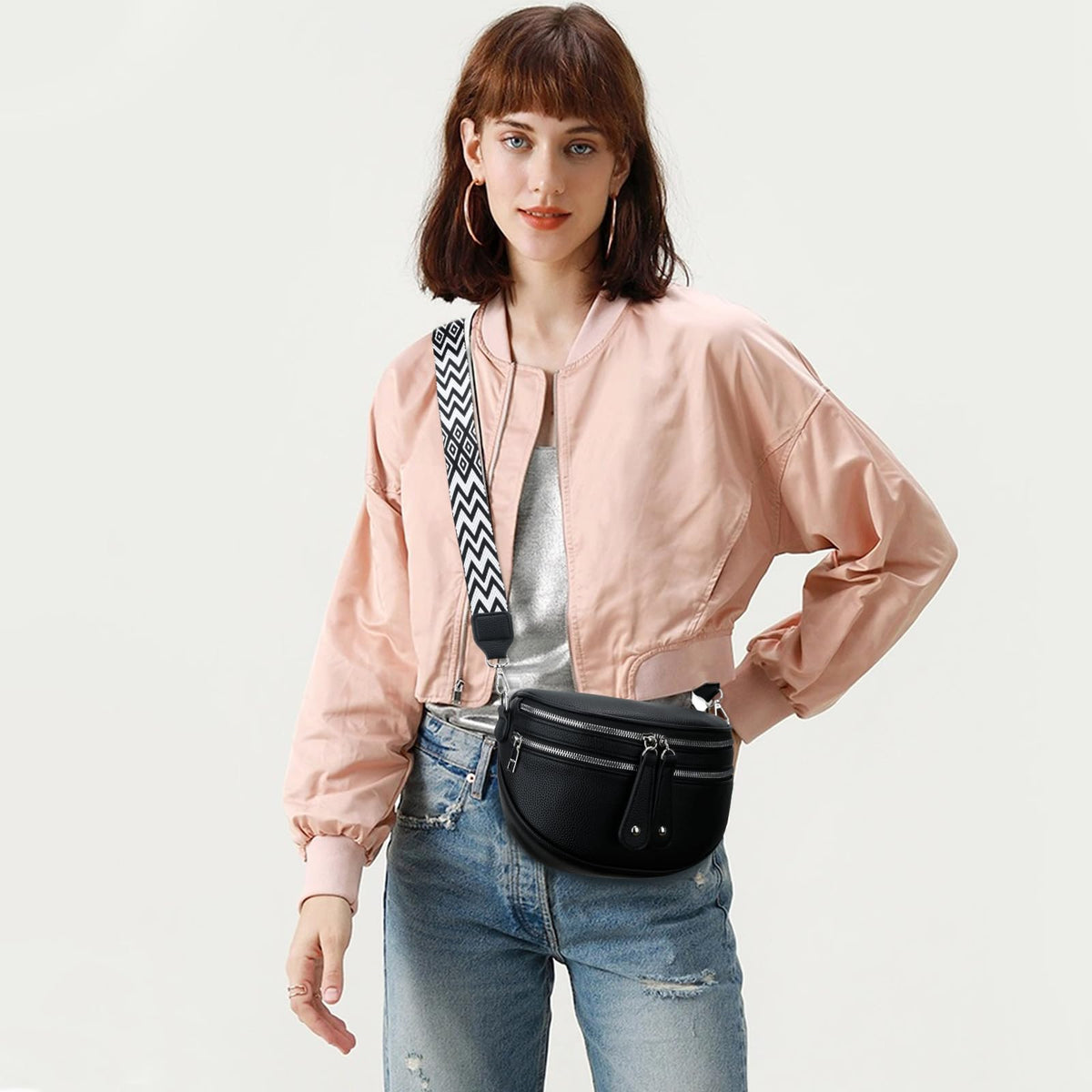 Crossbody Bags for Women Vegan Leather Travel Bum Bag