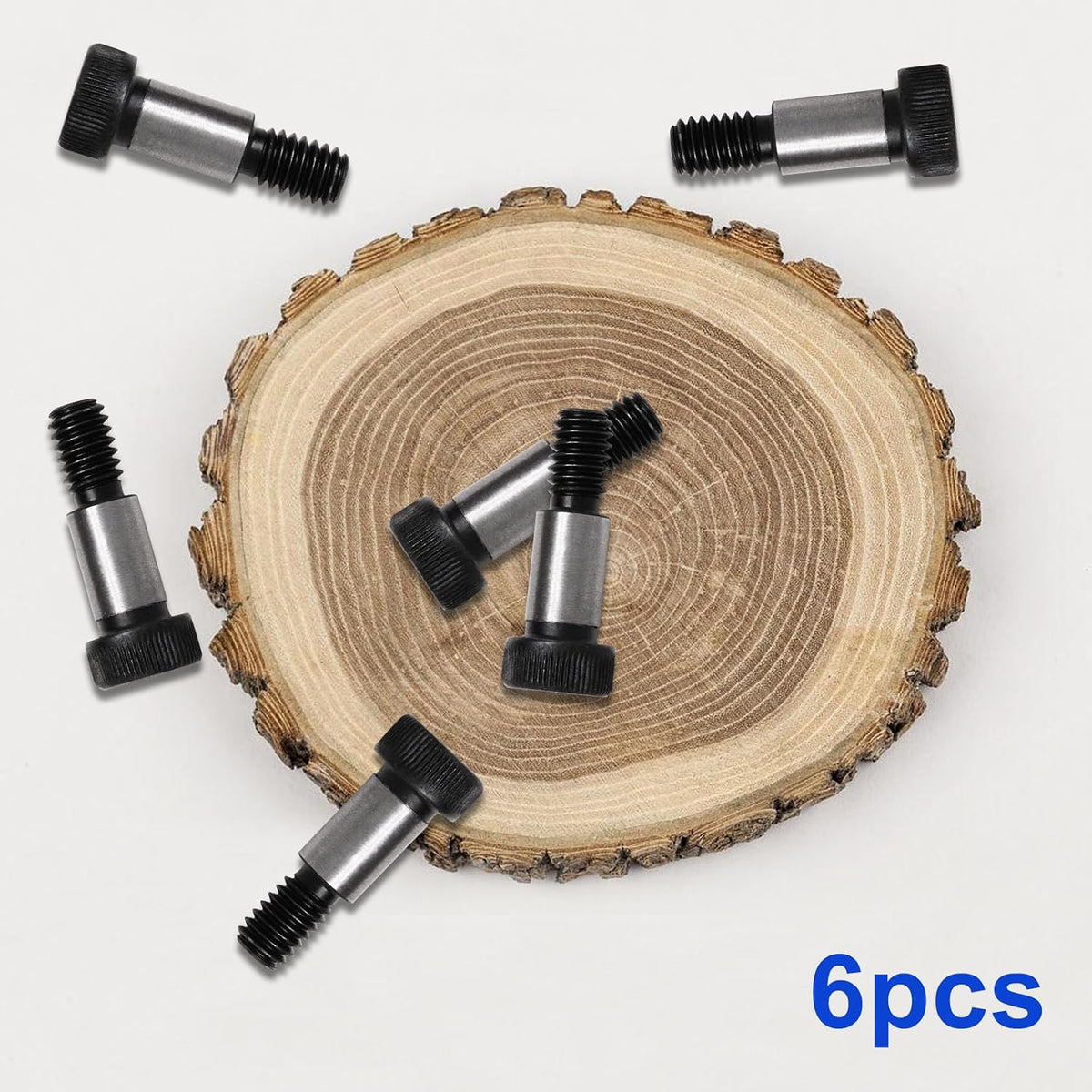6Pcs Alloy Steel Shoulder Bolt 1/4" Shoulder Dia,1/2" Shoulder Length,10-24 UNC Thread