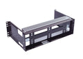RCB1111BK15 3U Rackmount Adjustable Depth DIN Rail Panel for Industrial Standard 19 inch 2-Post Relay Rack or 4-Post Server Rack
