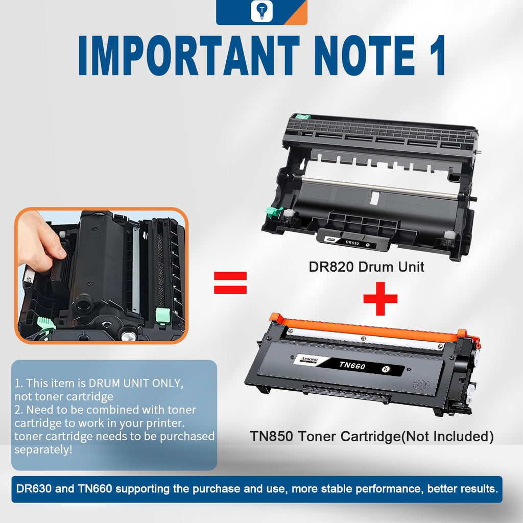 DR630 Compatible Drum Unit(Not Toner)Replacement for Brother DR-630,2 Pack