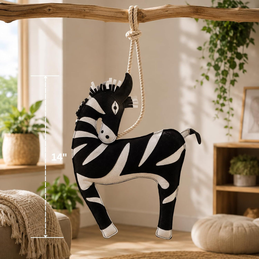 StallBuddy Horse Stall Toy, Enrichment Toy for Boredom Relief, Genuine Suede Leather Hanging Horse Toy T10