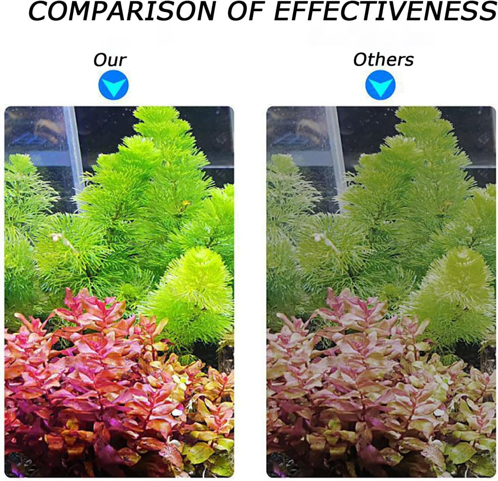LED Aquarium Light Full Spectrum Clip Fish Tank Light Plants Light 360° Adjustable 2 Light Bar Super-Bright 6W