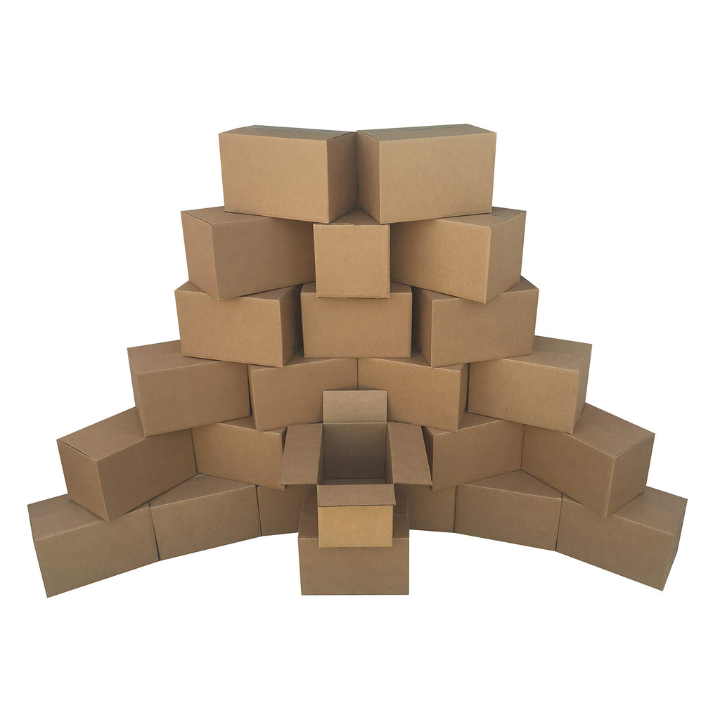 Cardboard Moving Boxes - 25-Pack, Small, 16" x 10" x 10", Brown