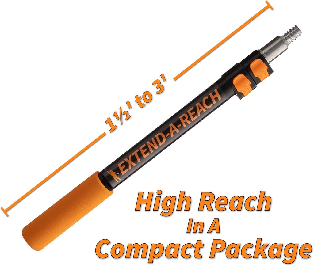 1.5-3 ft Long Paint Roller Extension Pole // Multi-Purpose Telescopic Extension Pole with Universal Twist-on Metal