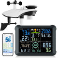 5G/2.4G WiFi Weather Station with 24/7 AI Weather Forecast, Weather Stations Wireless Indoor Outdoor, UV, Rain Gauge