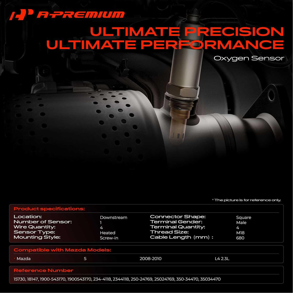 A-Premium O2 Oxygen Sensor Compatible with Mazda