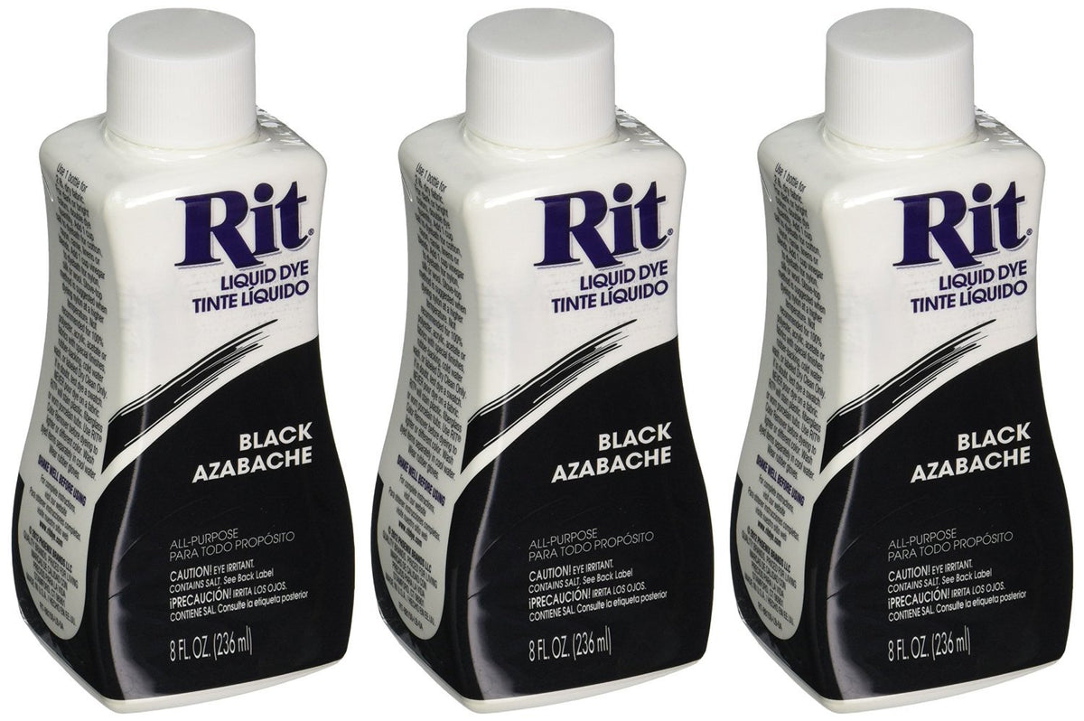 Liquid Fabric Dye Black 8 Ounces, Pack of 3