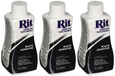 Liquid Fabric Dye Black 8 Ounces, Pack of 3