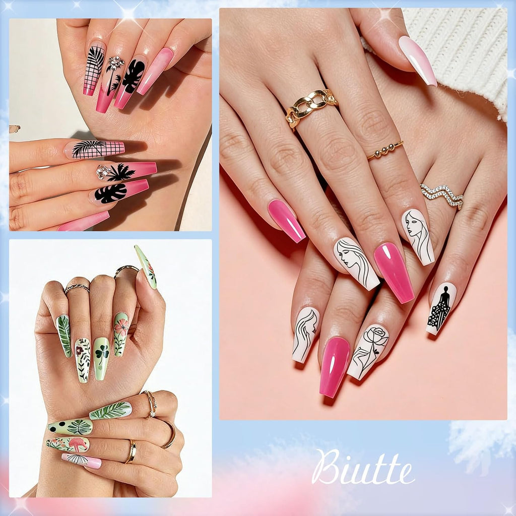 Nail Stamping Plates Set, 15PCS Nail Stamper Kit Lace Nail Stamp