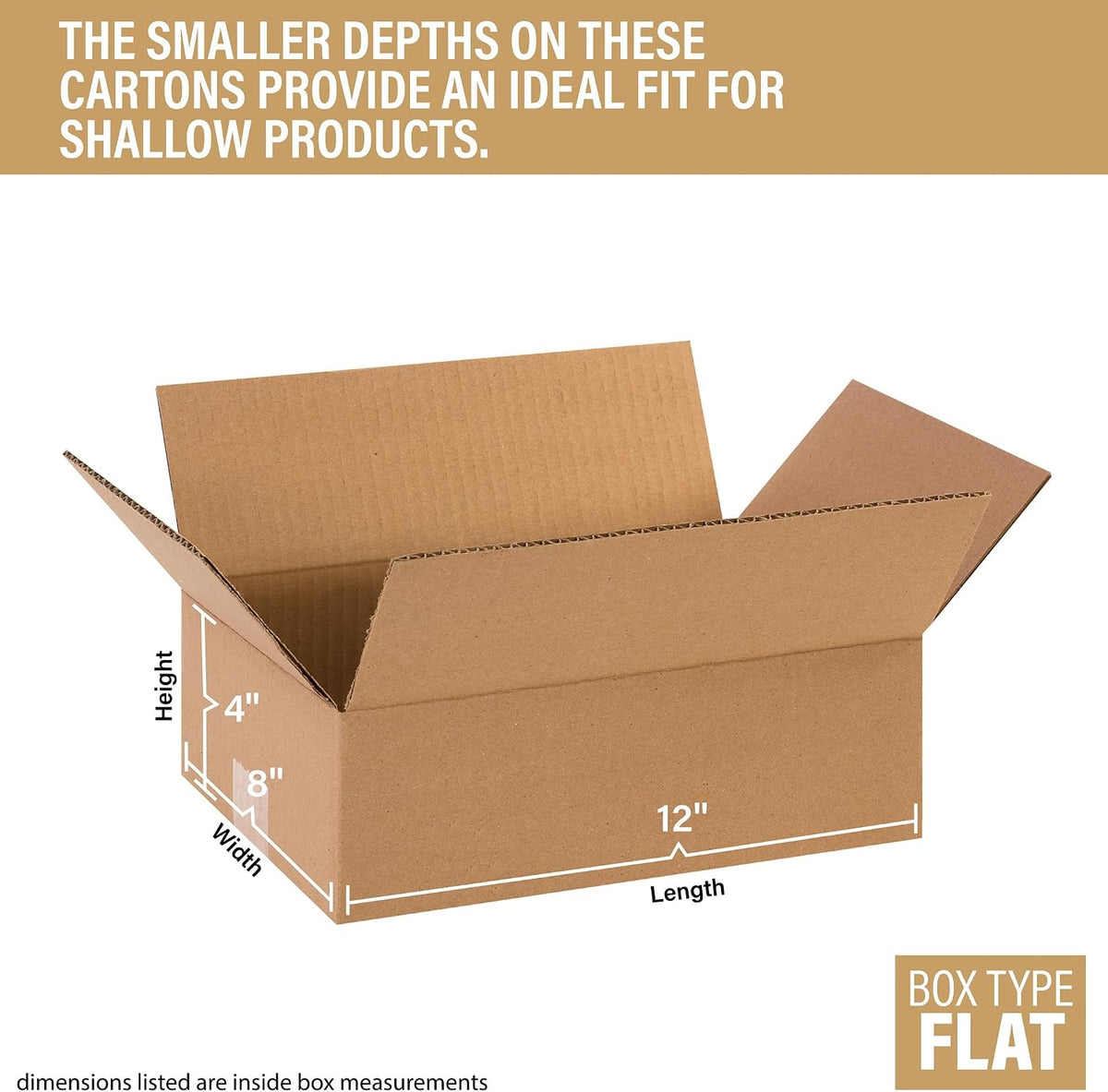 Bundle Of 25 Basic Corrugated Shipping Boxes (12 x 8 x 4")