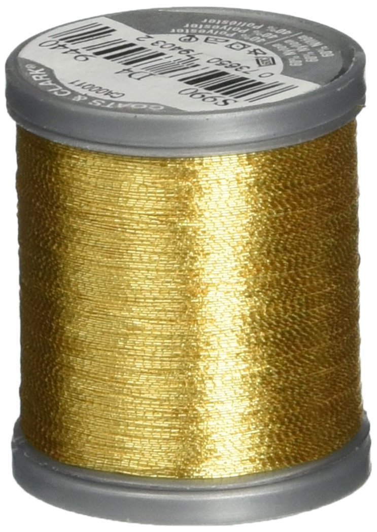 Coats Metallic Thread 125yd, Gold