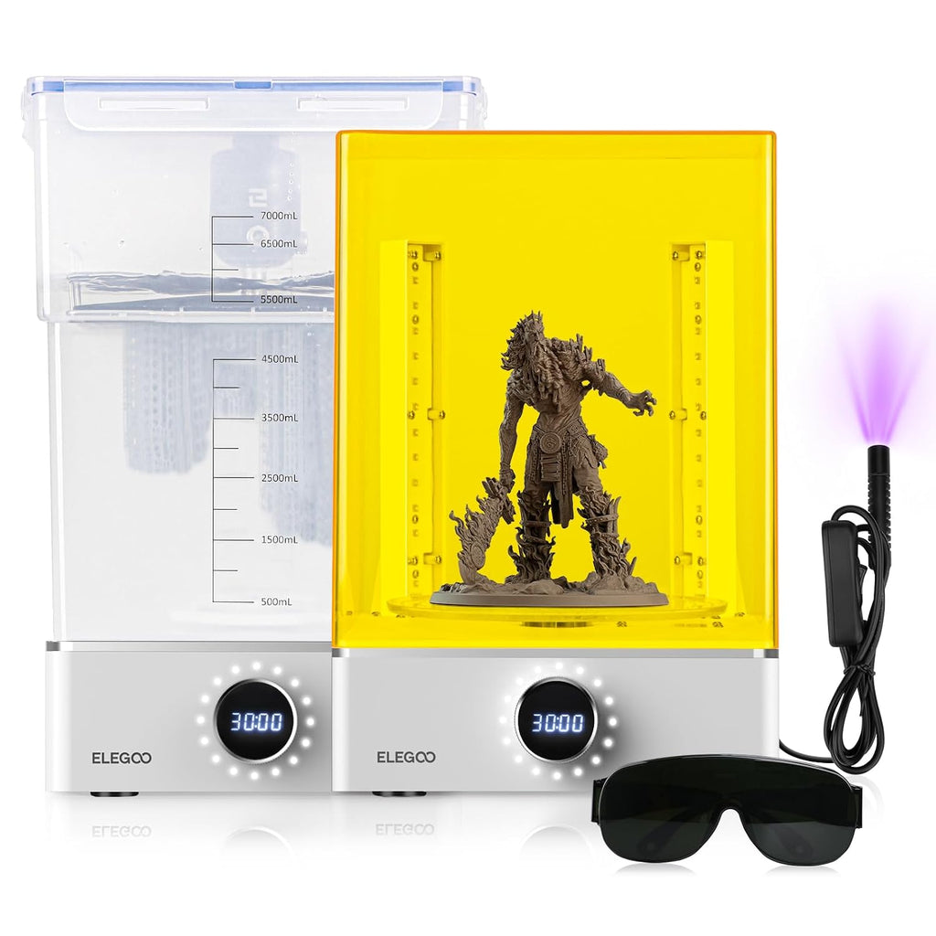 ELEGOO Mercury XS Bundle, Wash and Cure Machine for Large Resin 3D Printed Models, Compatible with Saturn and Mars