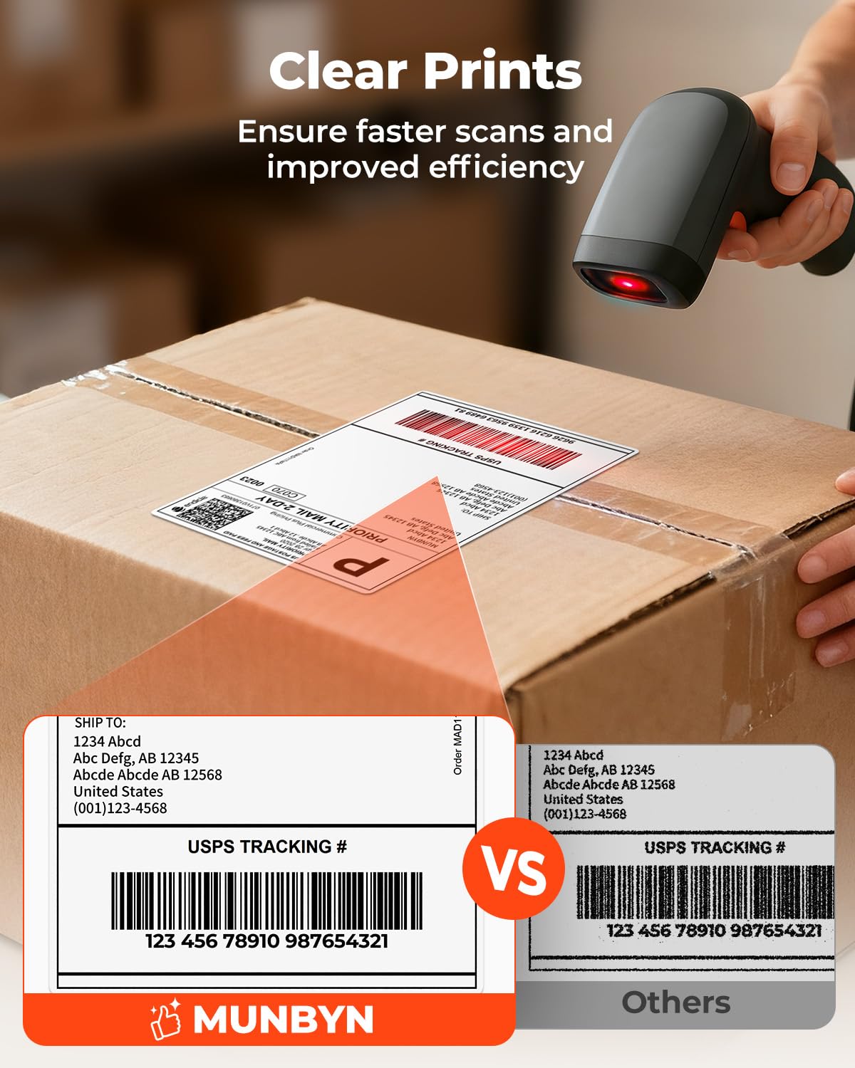 4"x6" Thermal Printer Label, Shipping Labels, 220 Sheets/Roll | Compatible with Rollo, Jadens, Nelko, DYMO 4XL