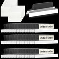50 Pieces 2 Inch Insertable Self-Adhesive Tabs with Printable Inserts with File Folder Labels Sticky Plastic Index