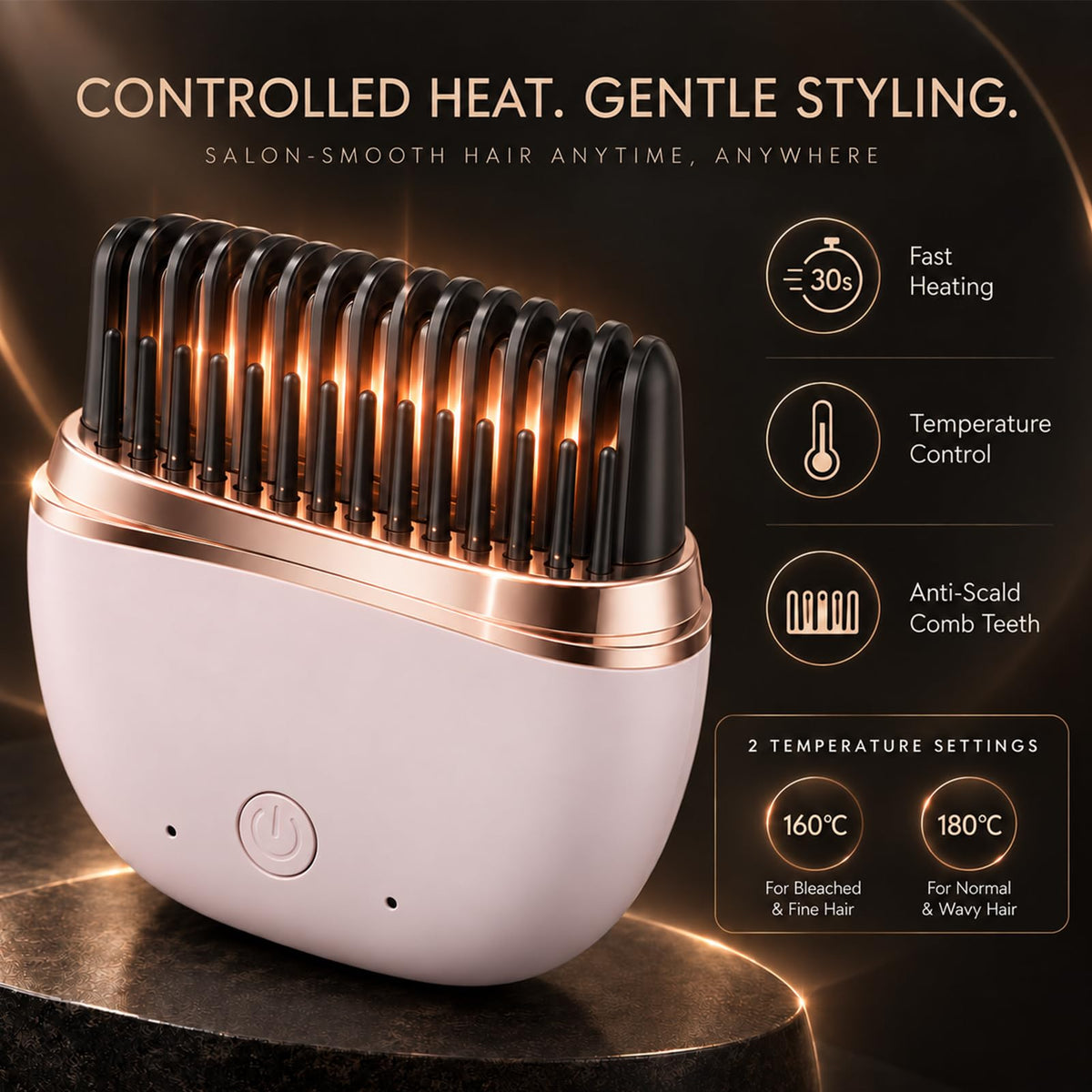 Mini Hair Straightener, Compact Styling Tool for Travel & Daily