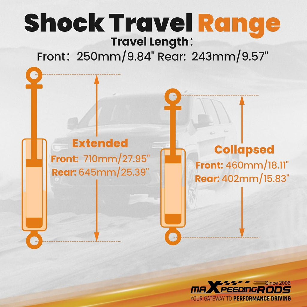 maXpeedingrods 2.5" Suspension Lift Kit for Jeep Wrangler JKU 2007-2018