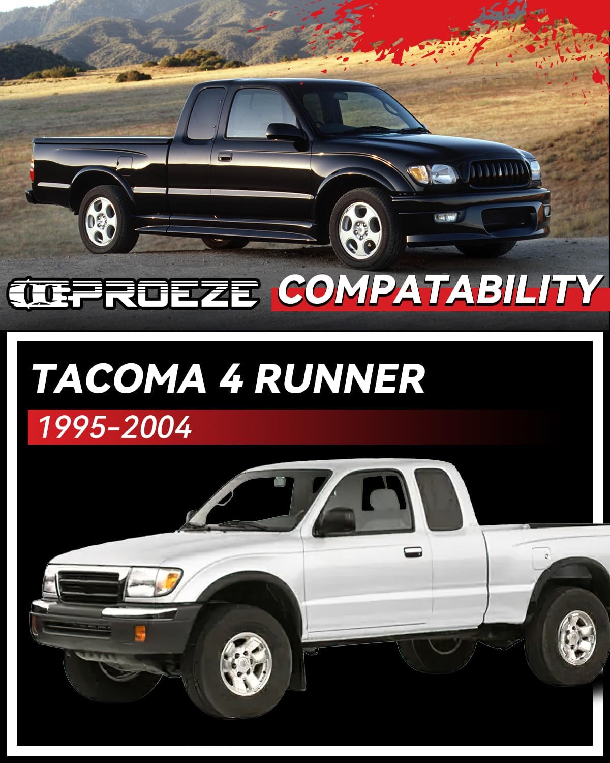 PROEZE 2" FRONT Leveling Lift Kit for 1995-2004 TACOMA 4 RUNNER,2 inch Forged Front Strut Spacers Leveling Kits