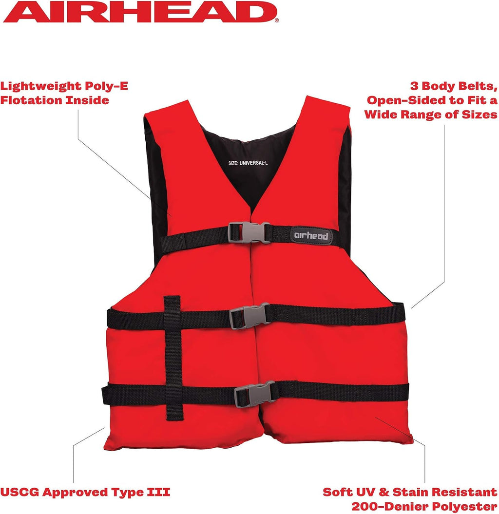 General Purpose Life Jacket for Adults & Kids - US Coast Guard Approved Life Vest for Men, Women, Youth, Child &
