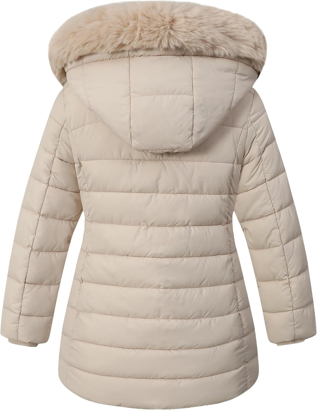 Girls Long Puffer Winter Coat Kid's Removable Hood Parka Jacket | Waterproof Polyester Outer, Soft Fleece Lined