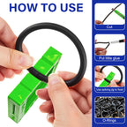 Buna-N O-Ring Splicing Kit, 70A Durometer, Black, 10 Sizes