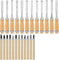 24Pcs Wood Carving Chisel Set - Kit Including Small and Large Size Wood Carver Set